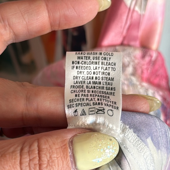 Komarov Floral Cap Sleeve Midi Dress Size XL - Picture 6 of 7